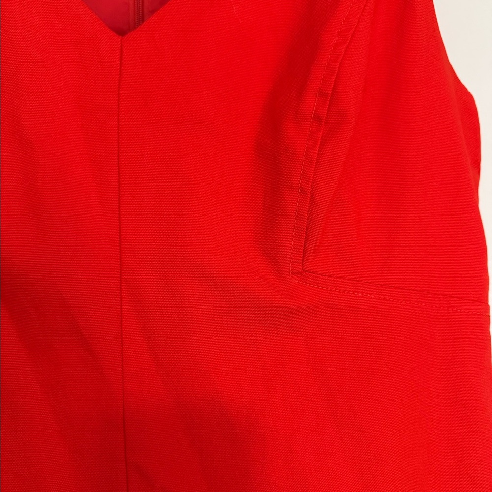 Talbots Vibrant Red/Orange Midi sleeveless Dress in size 8P - Picture 5 of 14